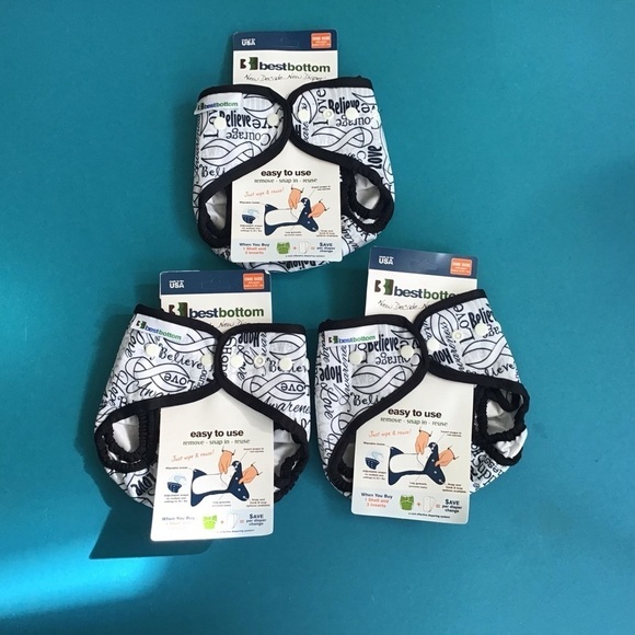 Bestbottom bundle of three all in two diaper cover. OS NWT - Picture 1 of 2